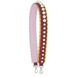 Fendi Strap You Pearl Embellished Black Cherry Lemon Shoulder Strap